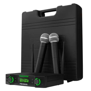 Micrófono Inalámbrico doble Probass UF 224 Multi Frecuencia